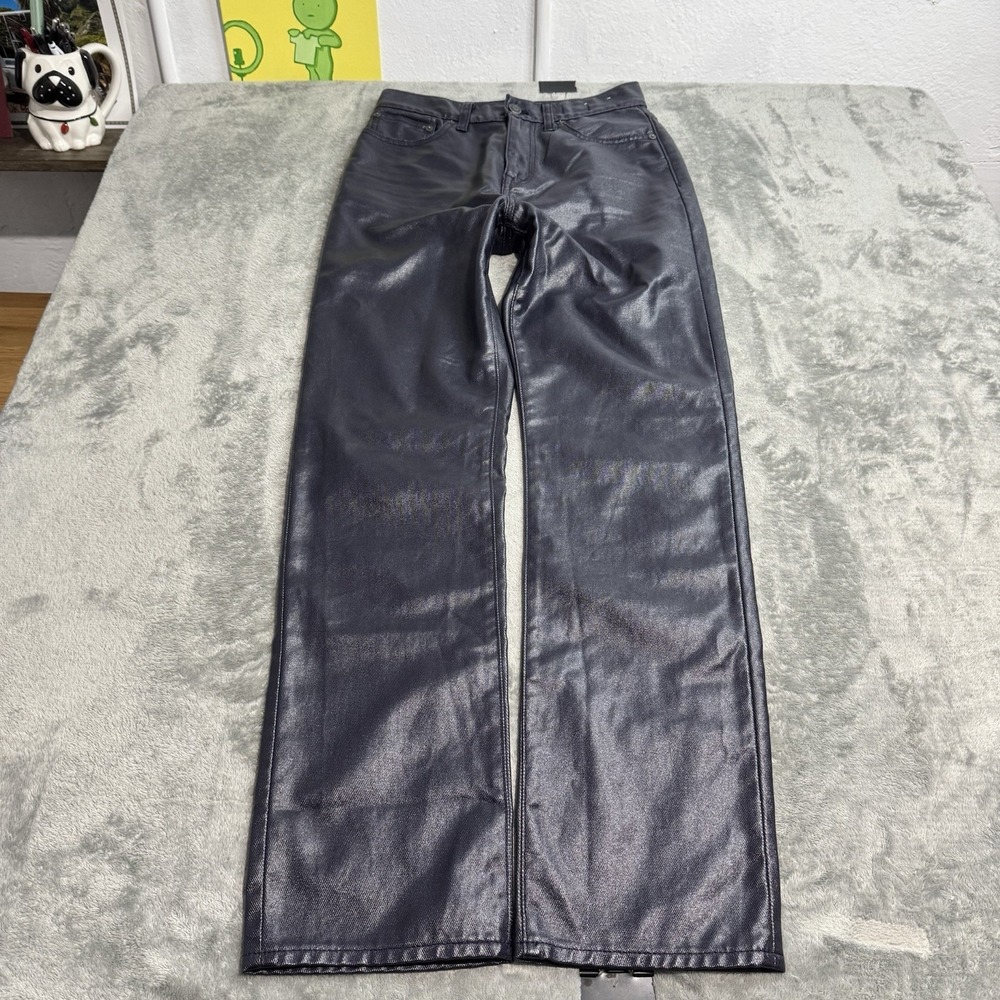 Madewell Coated Cotton 90s Straight Jeans Size 25 Blue Festival Boho Indie Retro